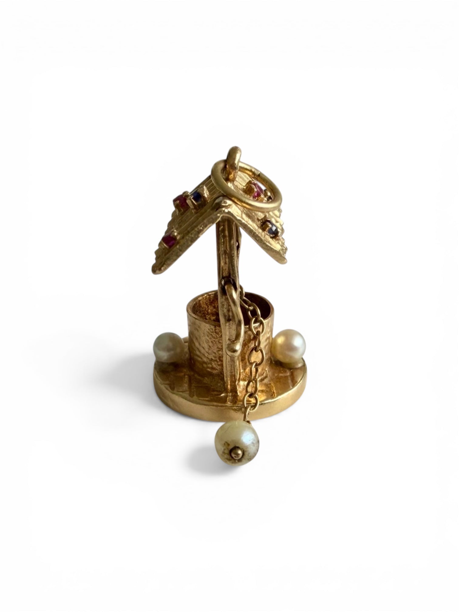 Vintage 14KT Gold Articulating Wishing Well Charm