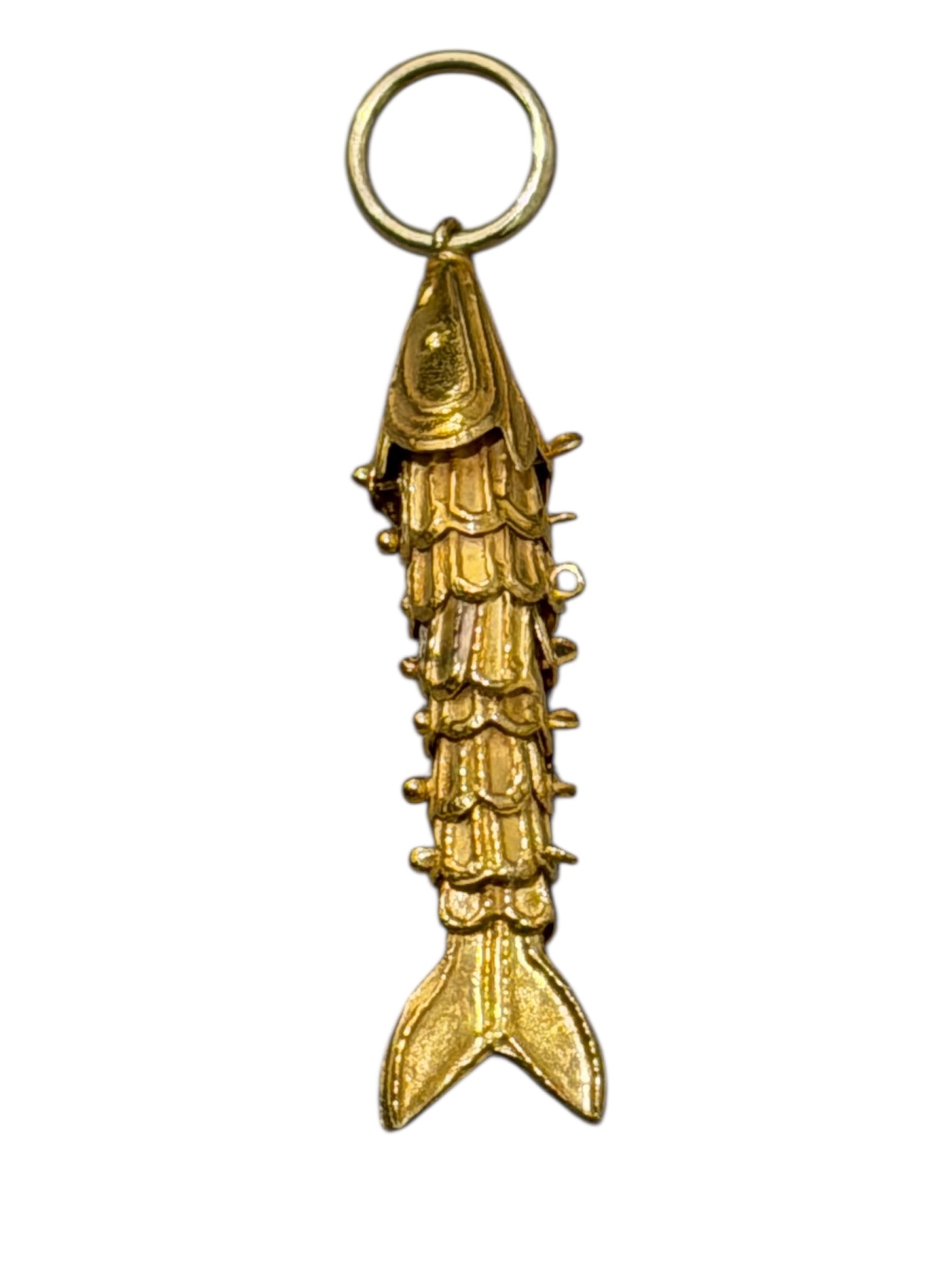 Vintage 14KT Gold Articulating Fish Charm