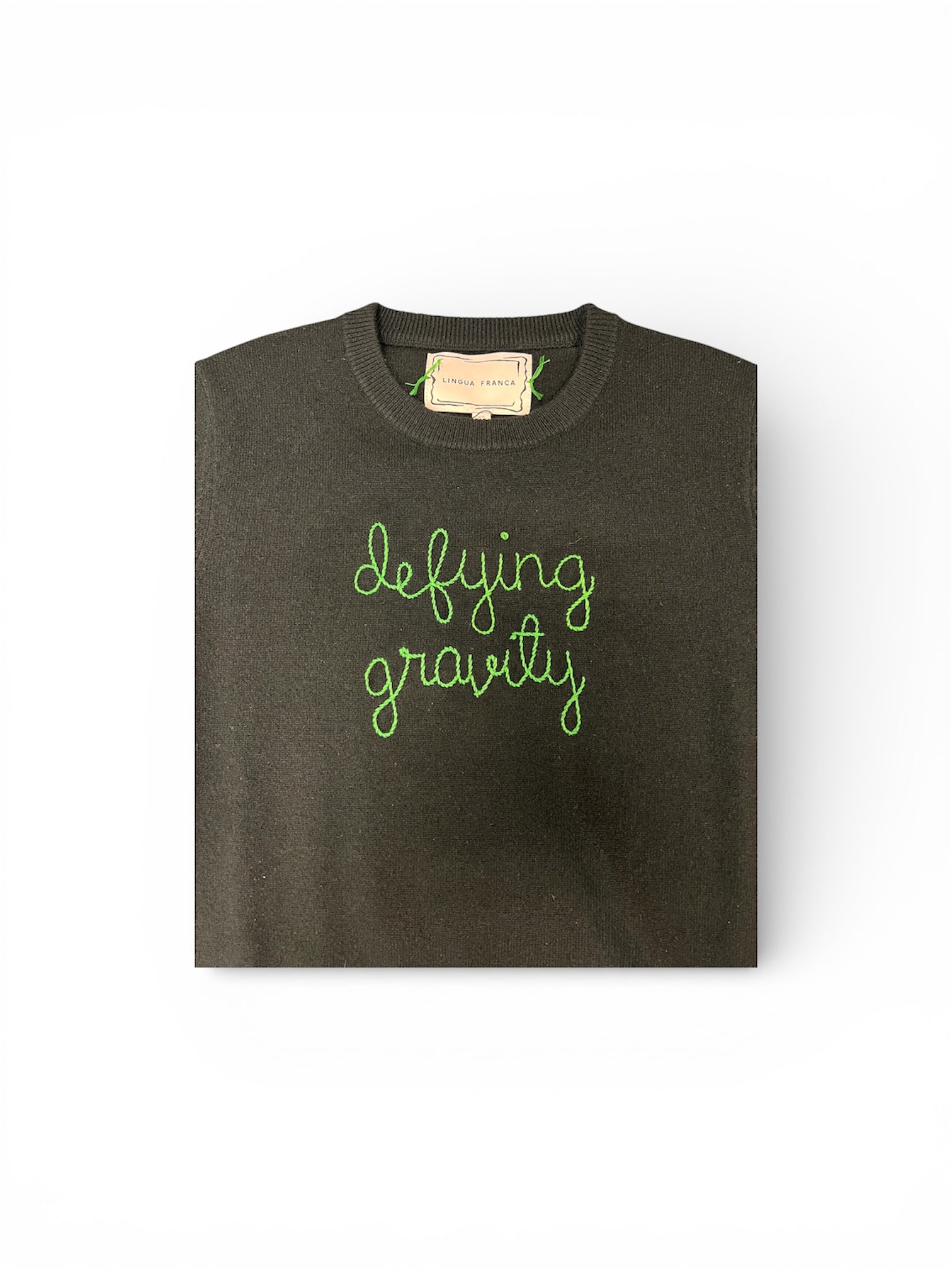 Lingua Franca Defying Gravity Cashmere Sweater