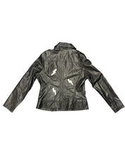 Vegan Leather Lighting Patch Jacket