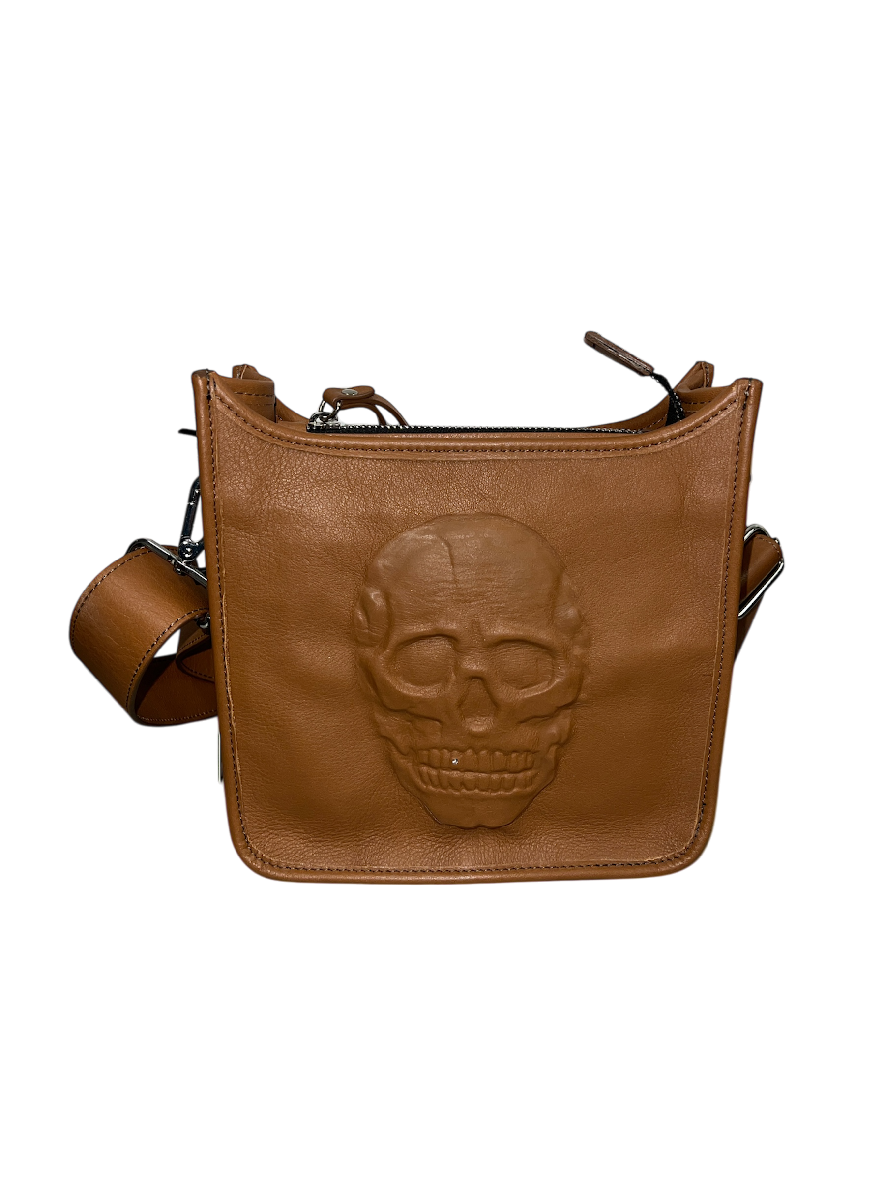 Leather Skull Crossbody