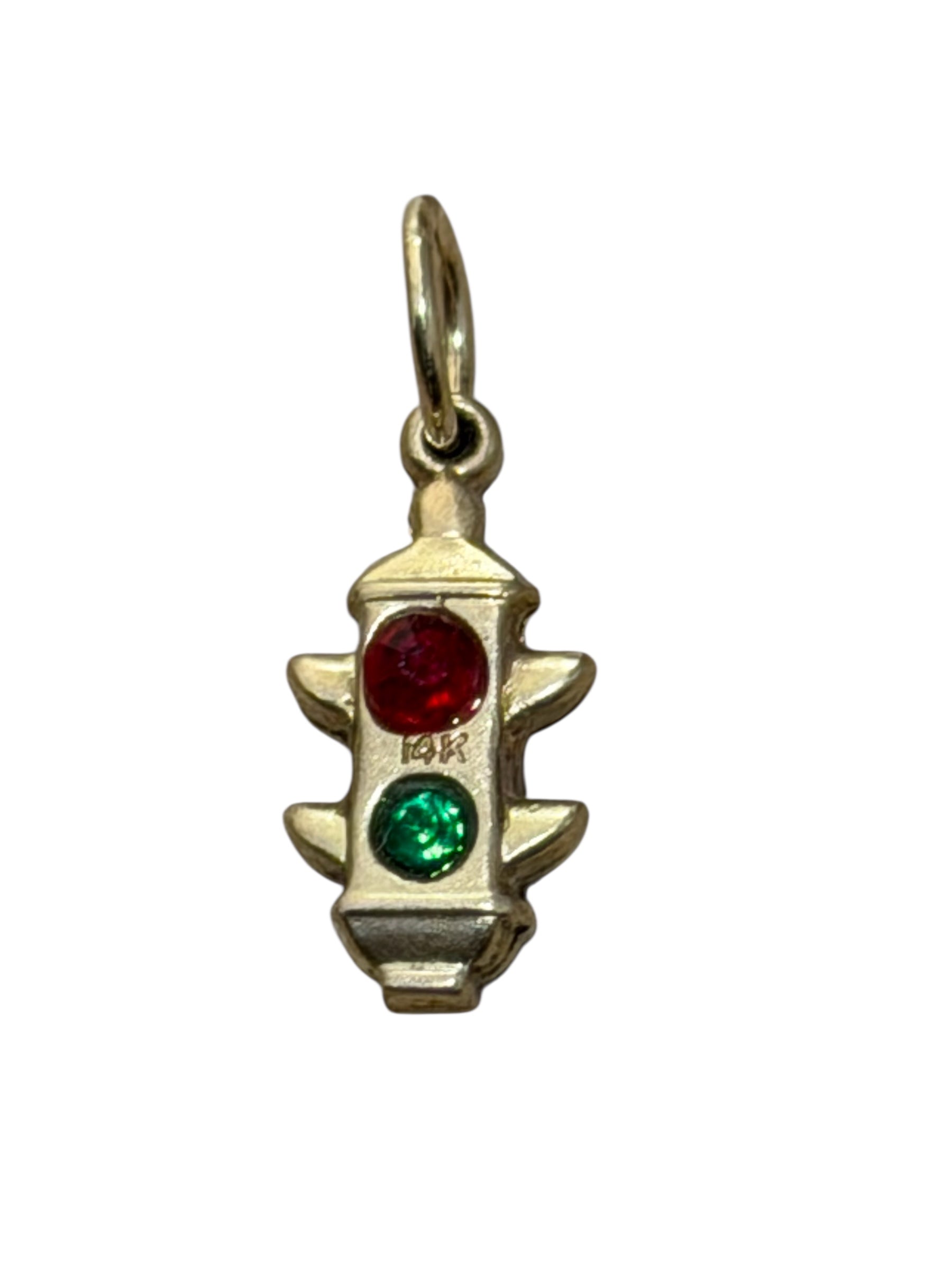 Vintage 14KT Stoplight Charm