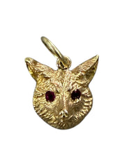 Vintage 14KT Gold Fox with Ruby Eyes