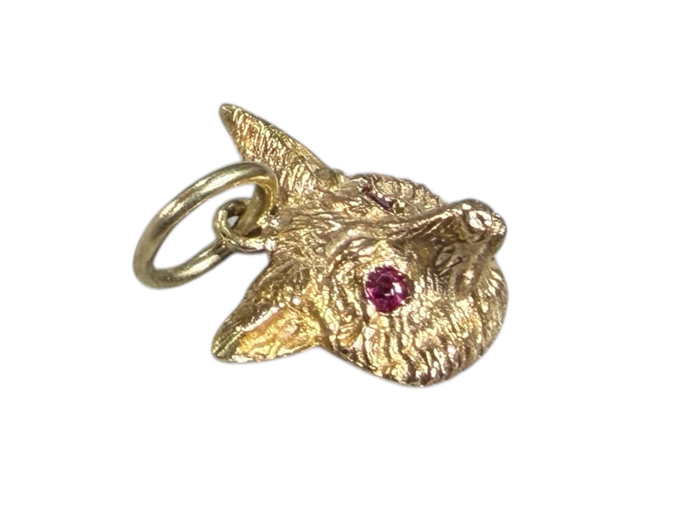 Vintage 14KT Gold Fox with Ruby Eyes