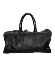 Embossed Skulls Leather Weekender