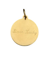 Vintage 14KT Gold Born Lucky Charm