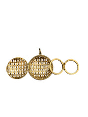 Vintage 14KT Gold Woven Locket Charm