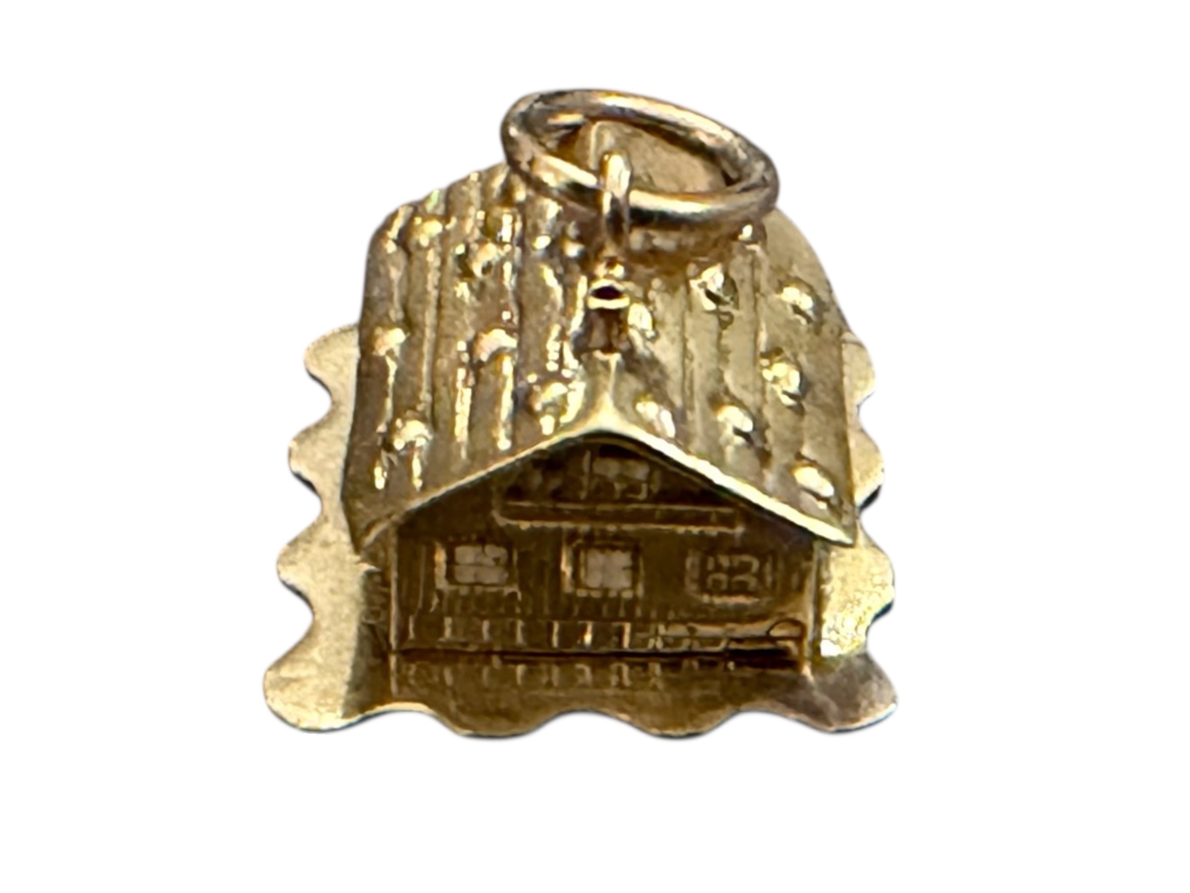 Vintage 14KT Gold Cabin House Charm