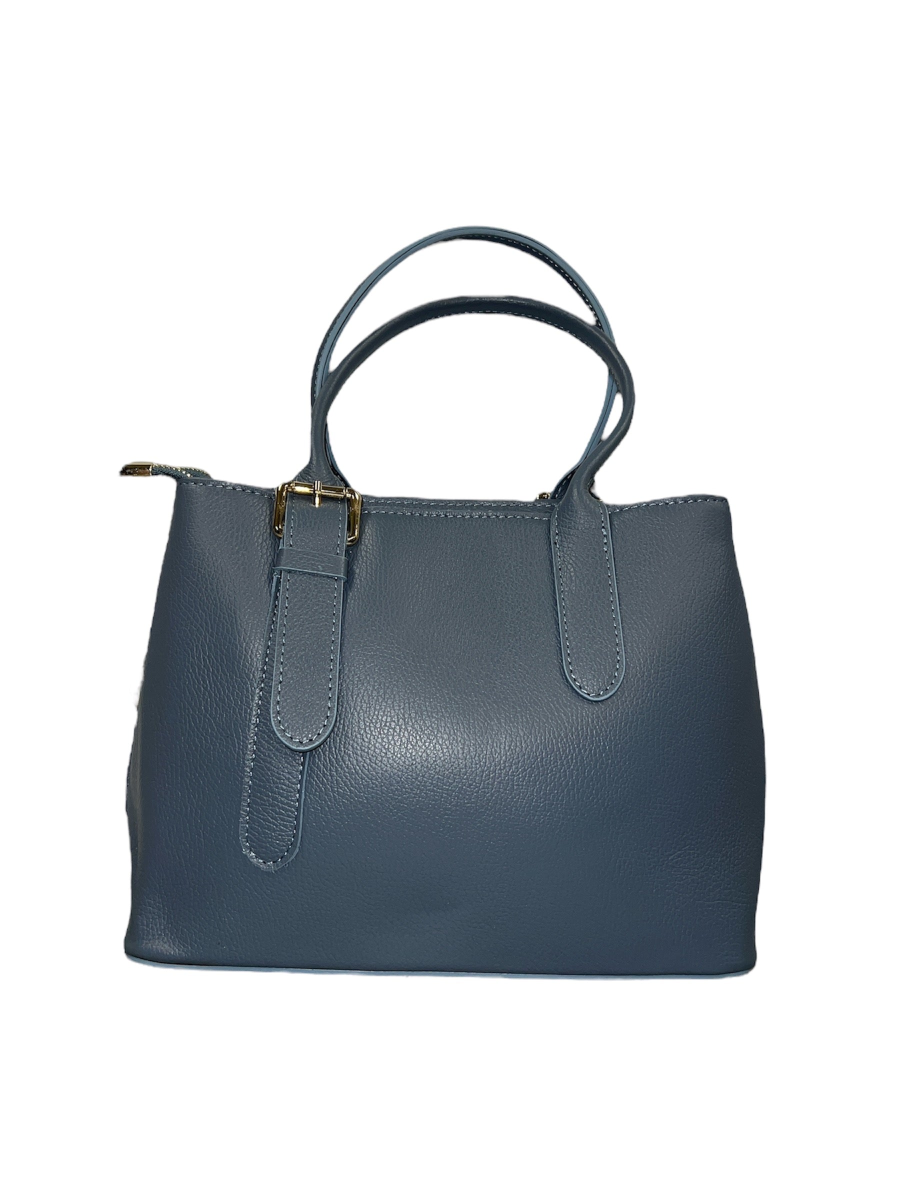 AC Italian Leather 2 Zip Handbag