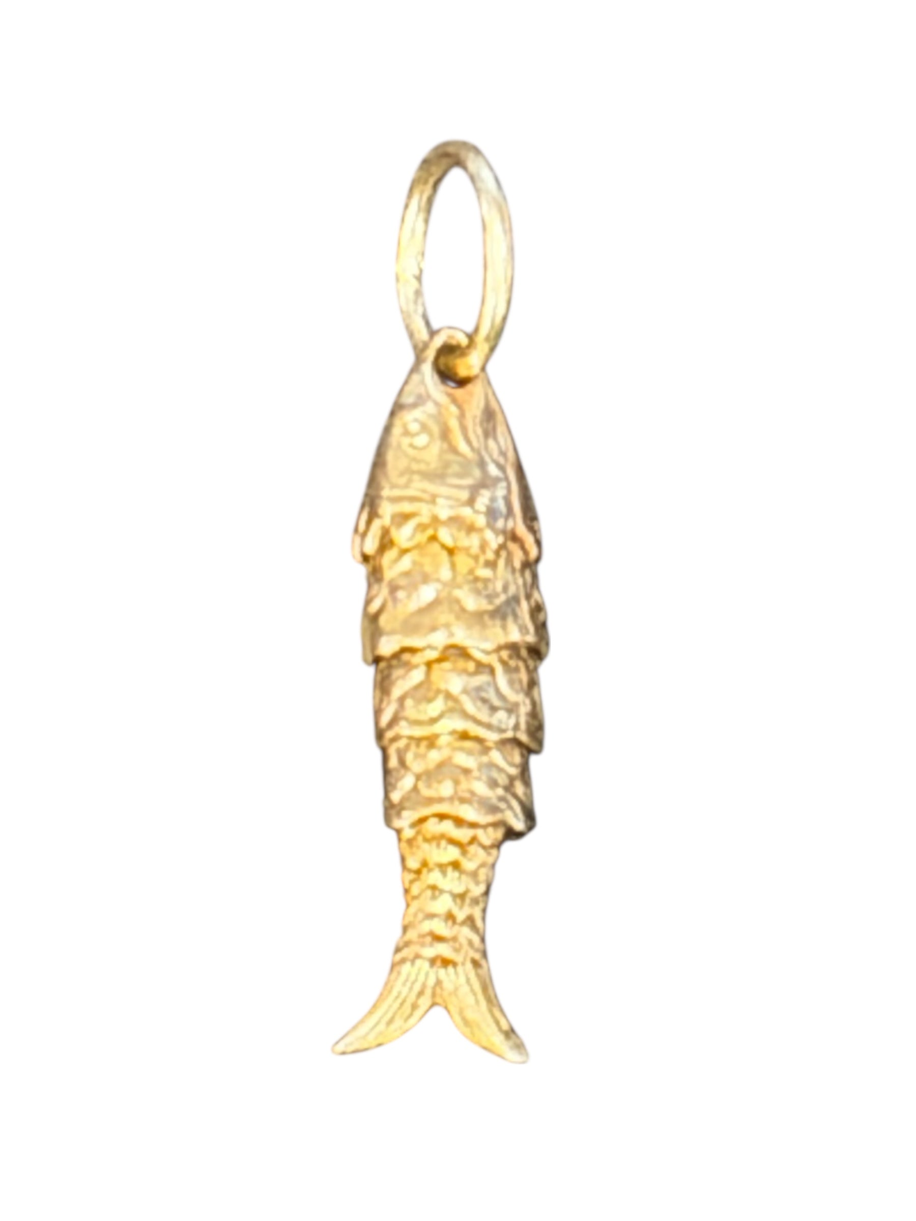 Vintage 14KT Gold Articulating Fish Charm