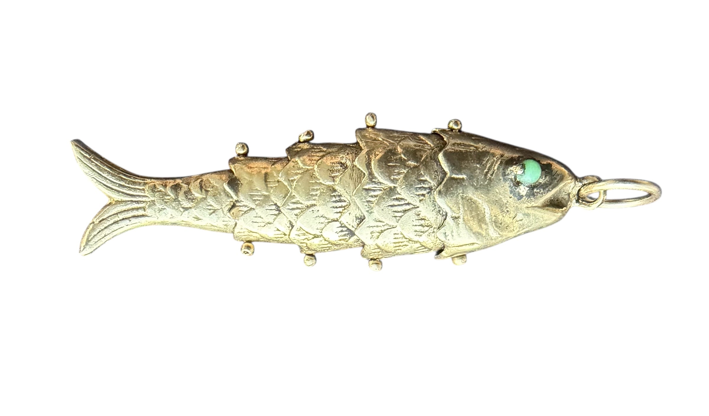 Vintage 14KT Gold Articulating Fish Charm