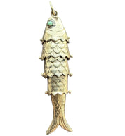 Vintage 14KT Gold Articulating Fish Charm