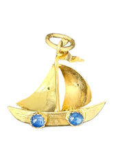 Vintage 14KT Gold Sailboat Charm