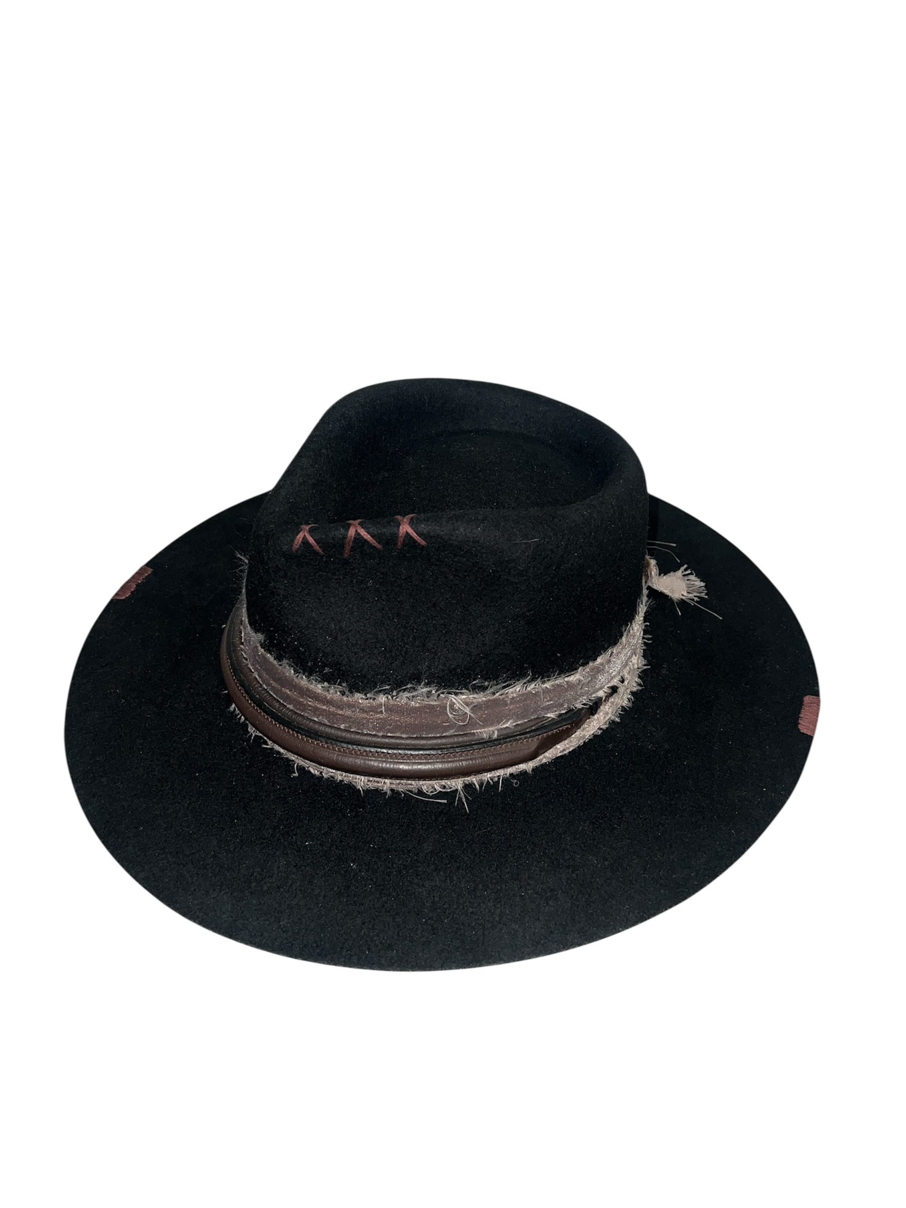 Fab Finds By Sarah Rancher Hat in Black Leather