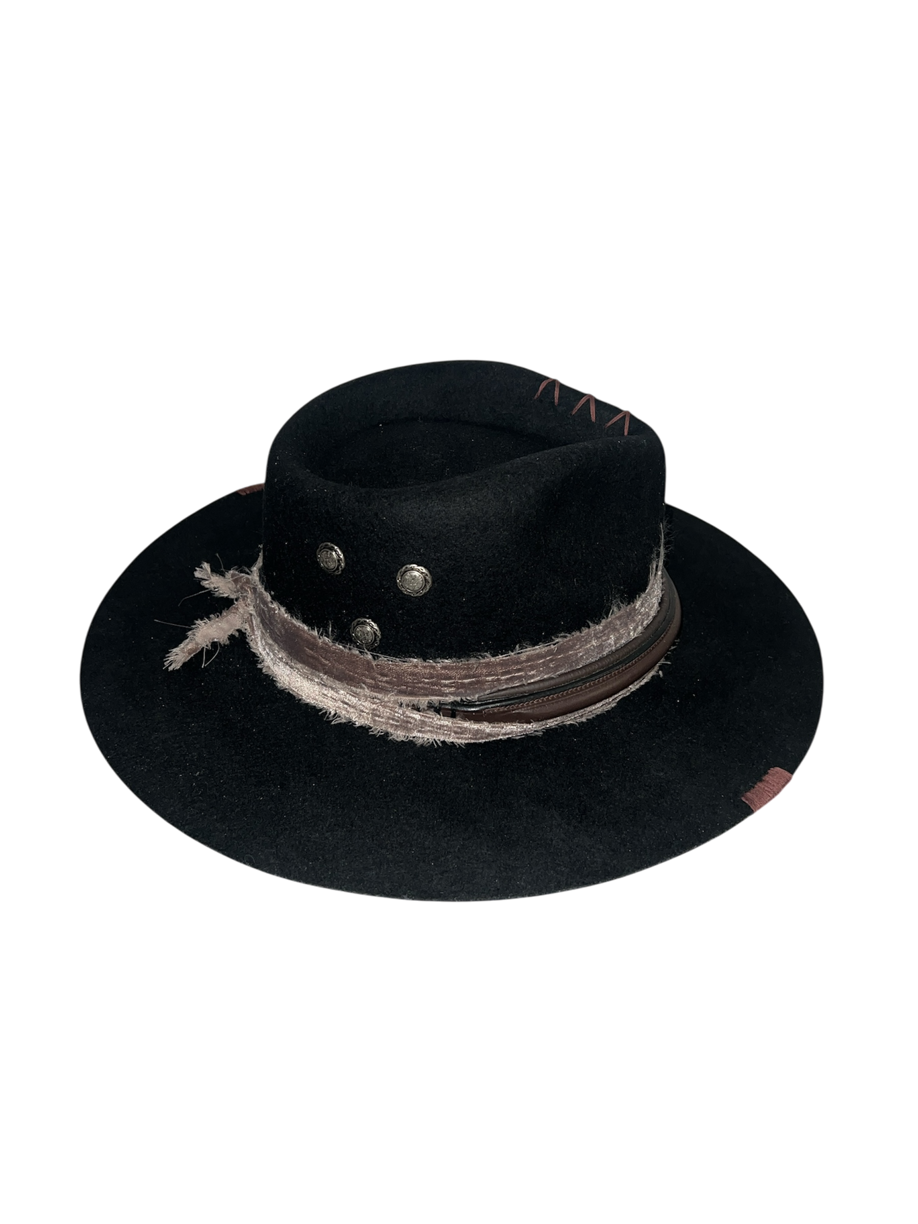 Fab Finds By Sarah Rancher Hat in Black Leather