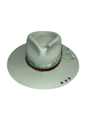 Fab Finds By Sarah Rancher Hat in Mint Stud Feather