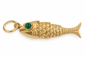 Vintage 18KT Gold Articulating Fish Charm