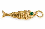 Vintage 18KT Gold Articulating Fish Charm
