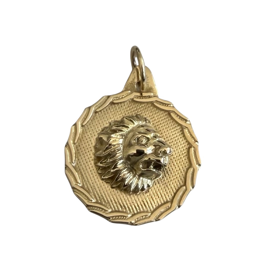 Vintage 14KT Gold Lion Charm