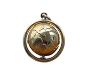 14KT Gold Vintage Globe Charm