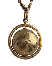 14KT Gold Vintage Globe Charm