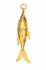 Vintage 18KT Gold Articulating Fish