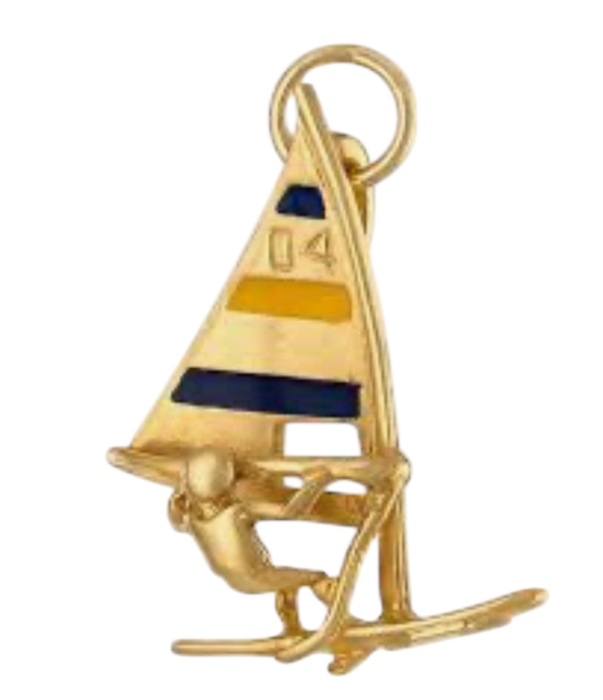 Vintage 14KT Gold Windsurfer Charm
