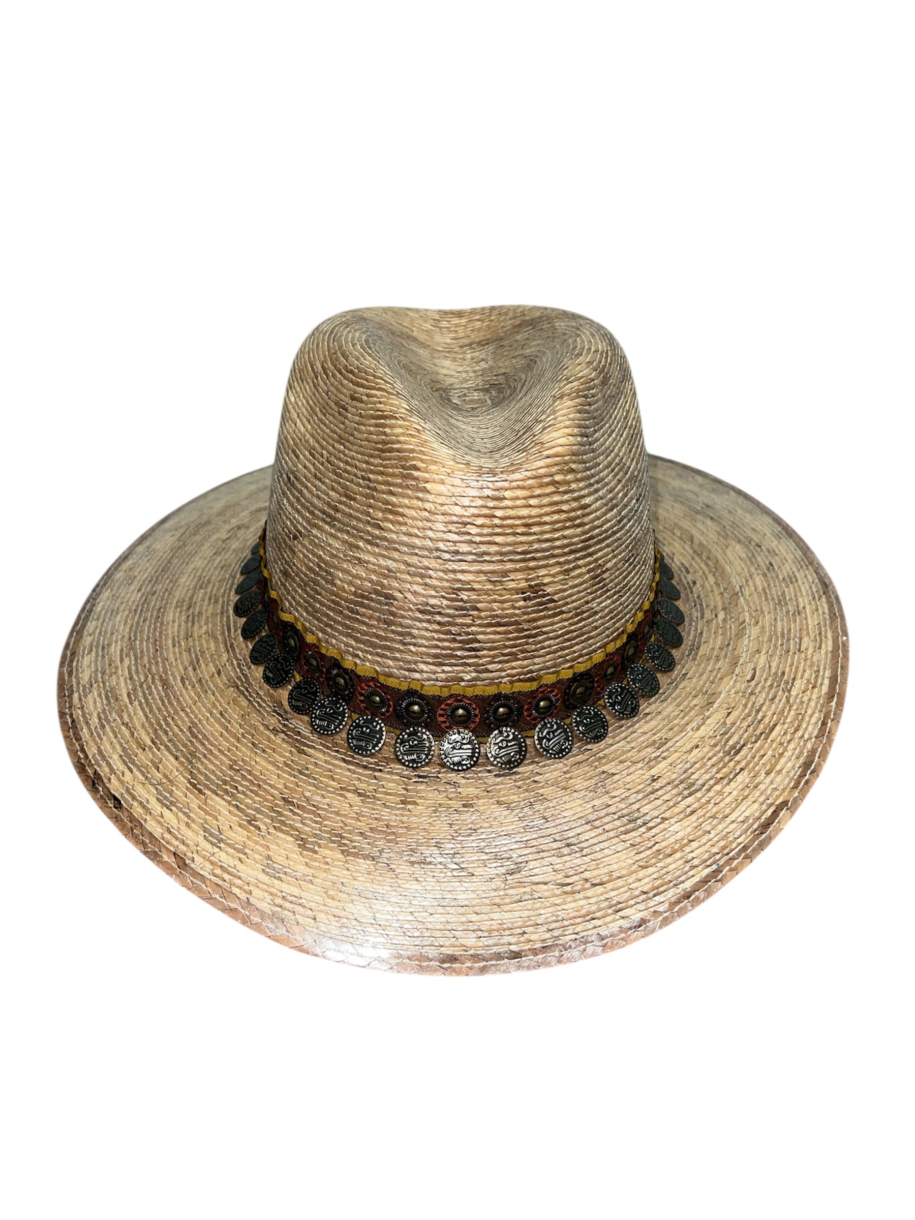 Fab Finds By Sarah Palm Leaf Fedora in Red/Coin