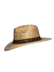 Fab Finds By Sarah Palm Leaf Fedora in Red/Coin