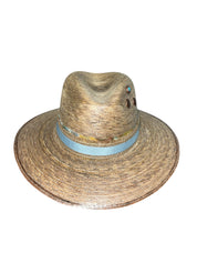Fab Finds By Sarah Palm Leaf Fedora in Blue Turquoise