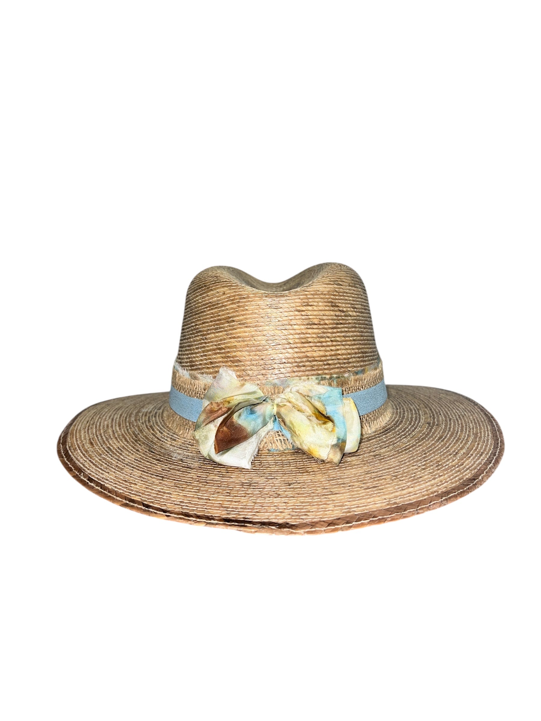 Fab Finds By Sarah Palm Leaf Fedora in Blue Turquoise