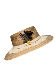 Fab Finds By Sarah Palm Leaf Hat in Feather Fringe