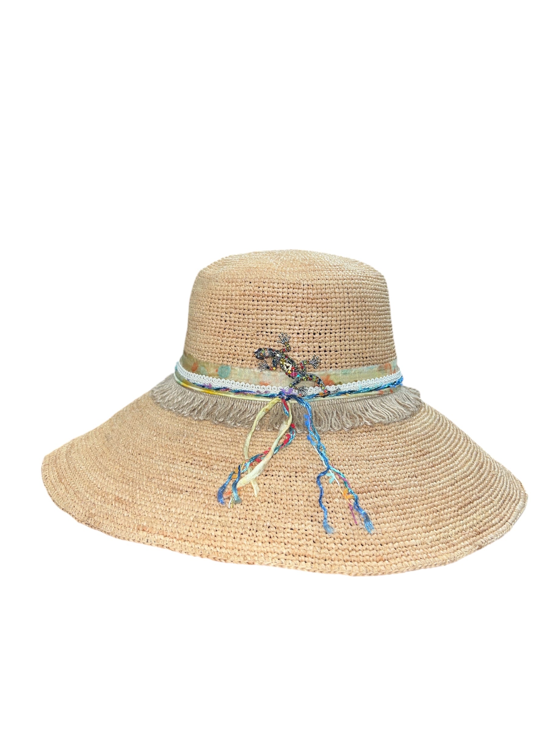 Fab Finds By Sarah Raffia Multi Gecko Hat