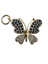S.Row Designs Diamond & Sapphire Butterfly Charm