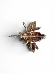 Vintage 14KT Gold Ruby & Diamond Bee Charm/Pin