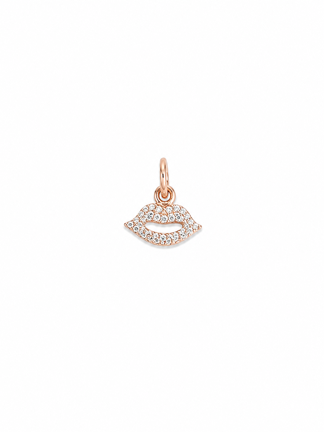 S.Row Designs 14KT Rose Gold Diamond Lips Charm