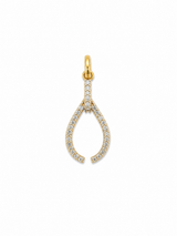 S.Row Designs 14KT Diamond Wishbone Charm