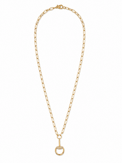 S. Row Designs Gold Chain Link Horse Bit Necklace