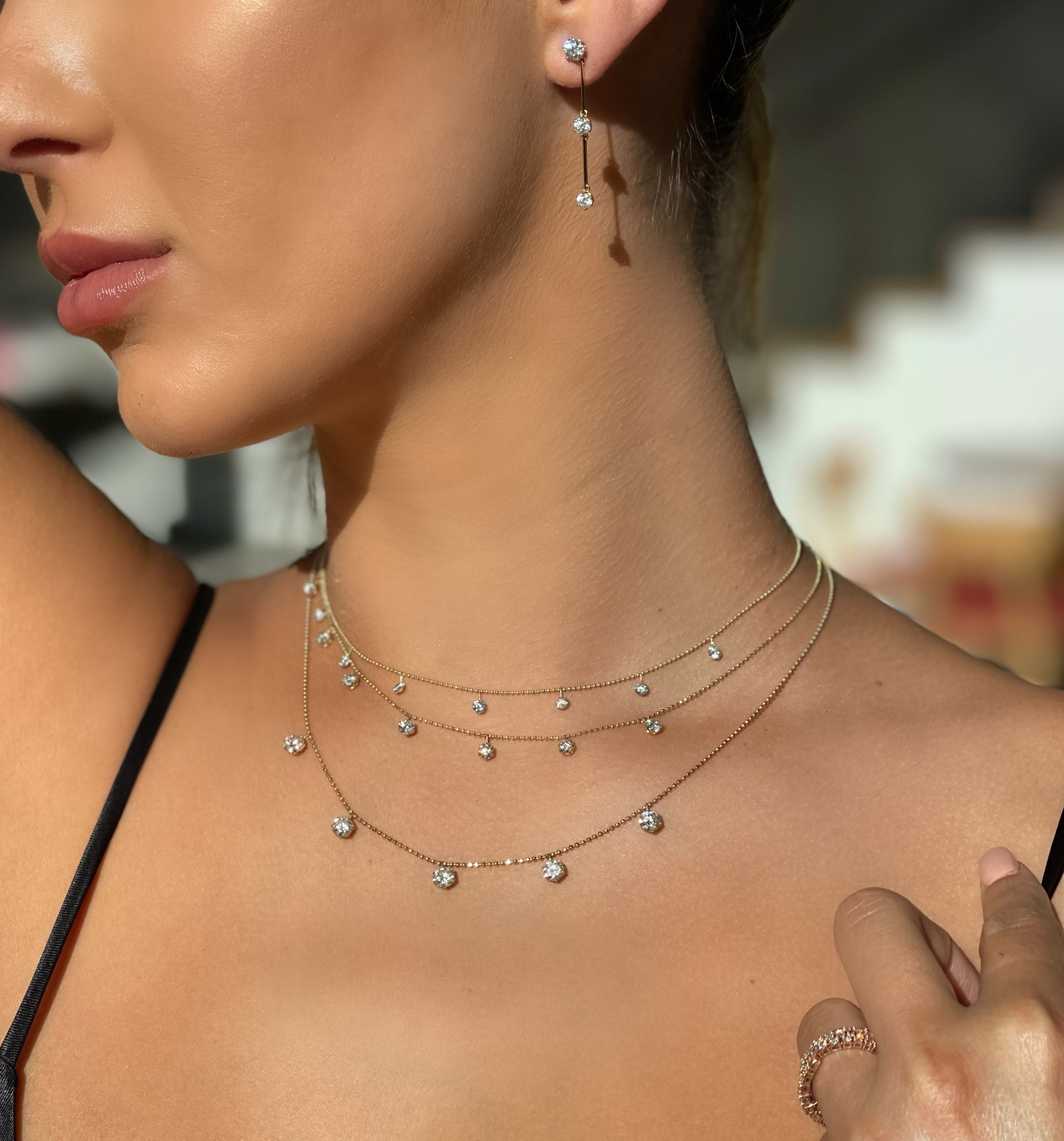 Graziela Large Floating Diamond Necklace