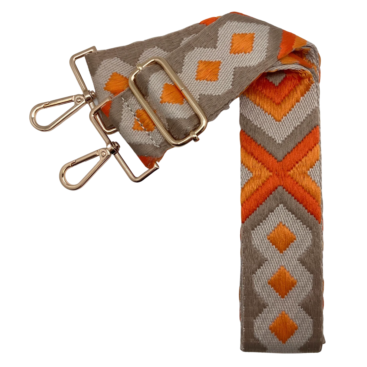 Adjustable Canvas Bag Strap in Boho Asst Oranges