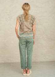 M.A.B.E. Jaci Print Frill Top