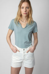 Zadig & Voltaire Diamanté Henley T-shirt