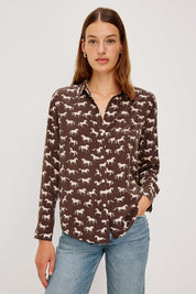 Rails Kate Shirt in Ivory Horses