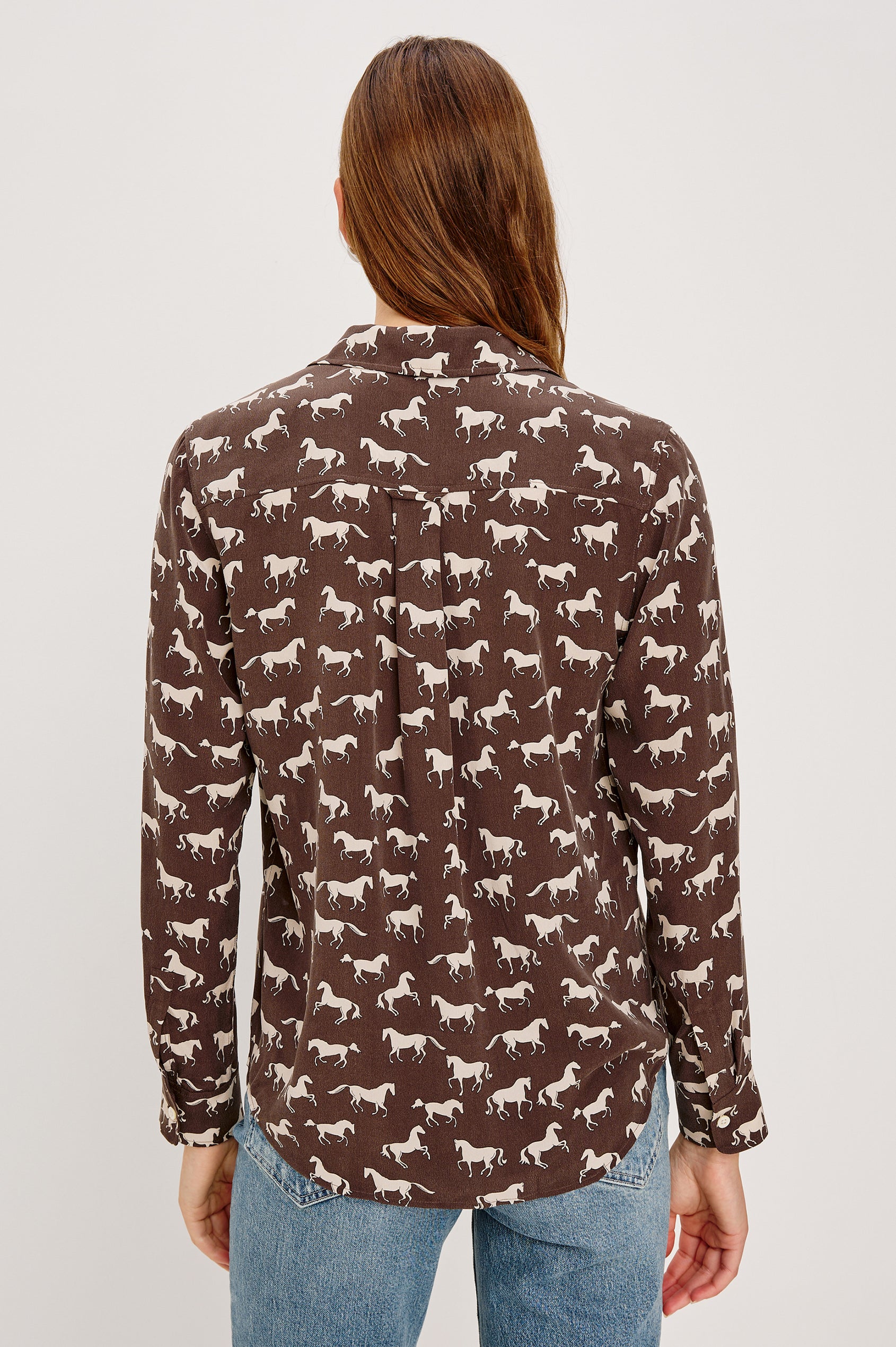 Rails Kate Shirt in Ivory Horses