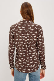 Rails Kate Shirt in Ivory Horses