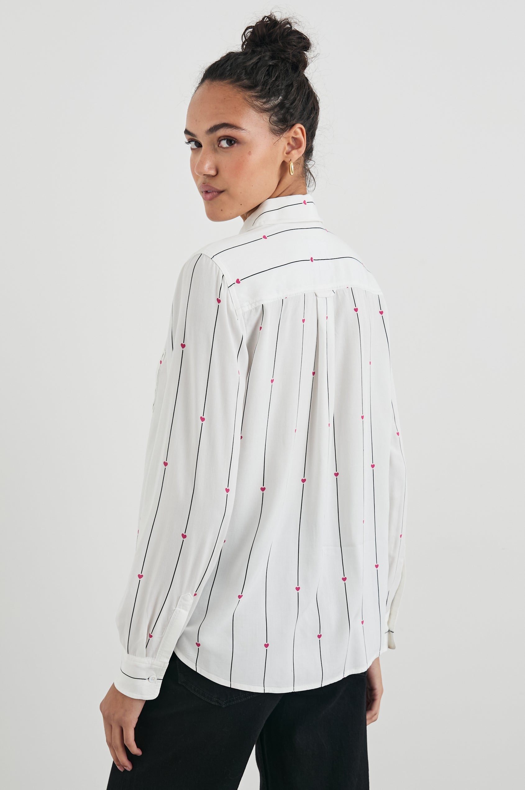 Rails Kathryn Shirt in Striped Hearts