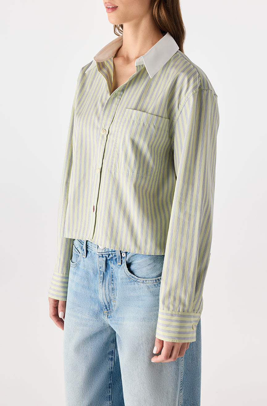 AMO Ruth Crop Shirt In Thistle