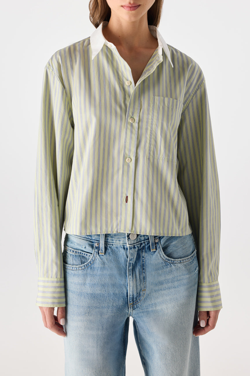 AMO Ruth Crop Shirt In Thistle