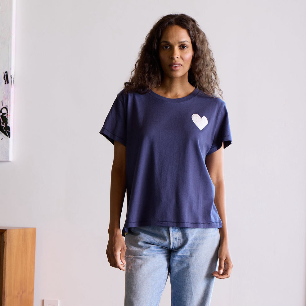 Kerri Roshenthal The Suke Tee Contrast Imperfect Heart