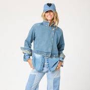 Kerri Rosenthal Baseball Imperfect Heart Hat in Denim